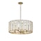 Maxim Lighting Miramar 4-Light Pendant, Capiz/Natural Aged Brass 12804CZNAB - alternate 1